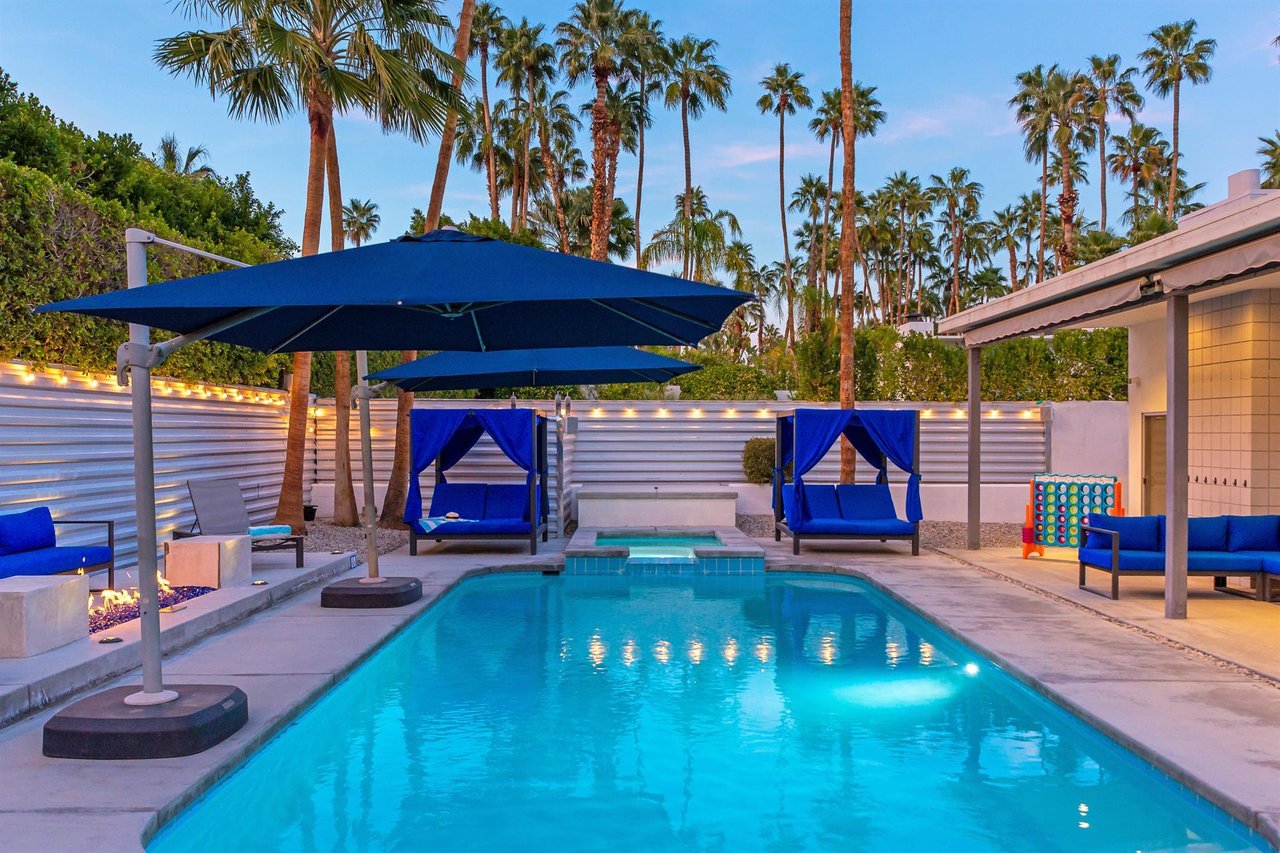 outdoor pool at palm springs vacation rental