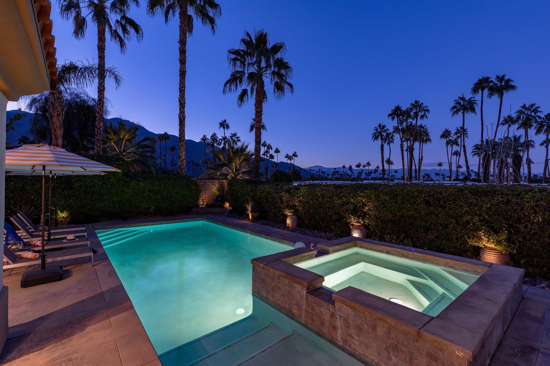 pool at palm springs vacation home